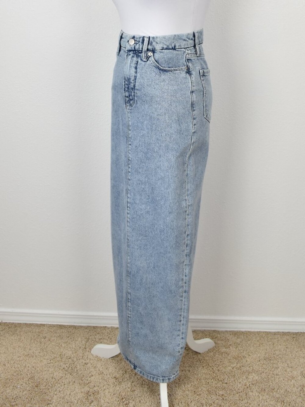 Good American Uniform Maxi Skirt NEW - 0/25 - Picture 4 of 13